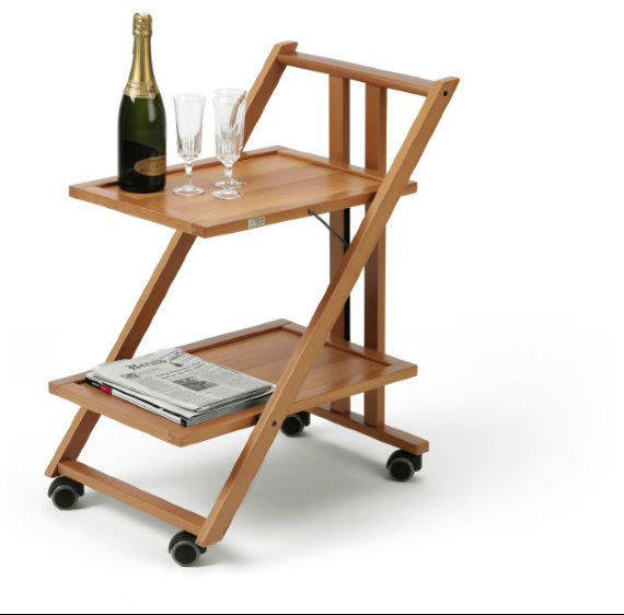 Сервировочный складной столик для дома на колесиках Arredamenti - SIMPATY CHERRY
