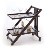 Сервировочный столик складной на колесиках Arredamenti - GIMMY WENGE